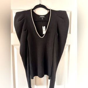 Express puffy sleeve blouse sweater